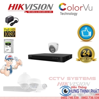 TRỌN BỘ 1 CAMERA QUAN SÁT HIKVISION FULL COLOR 2.0 MPX